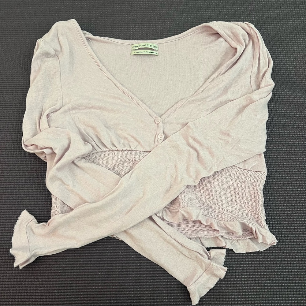 Urban Outfitters Light Pink Long Sleeve Top